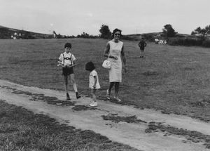 Familienausflug 1966 Helga Franz mit ihren Kindern Bodo und Berit